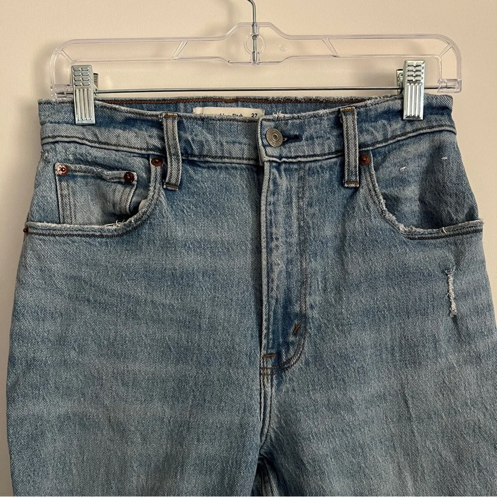 Abercrombie & Fitch The 90s Straight Ultra High Rise Curve Love Jeans-Size 27 - Picture 2 of 7